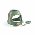 Sage green escape-proof cat harness and leash set for anxious cats