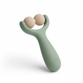 Sage green and beige handheld massage roller for cat anxiety relief