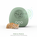 Sage green calming music speaker with nature sounds for anxious cats